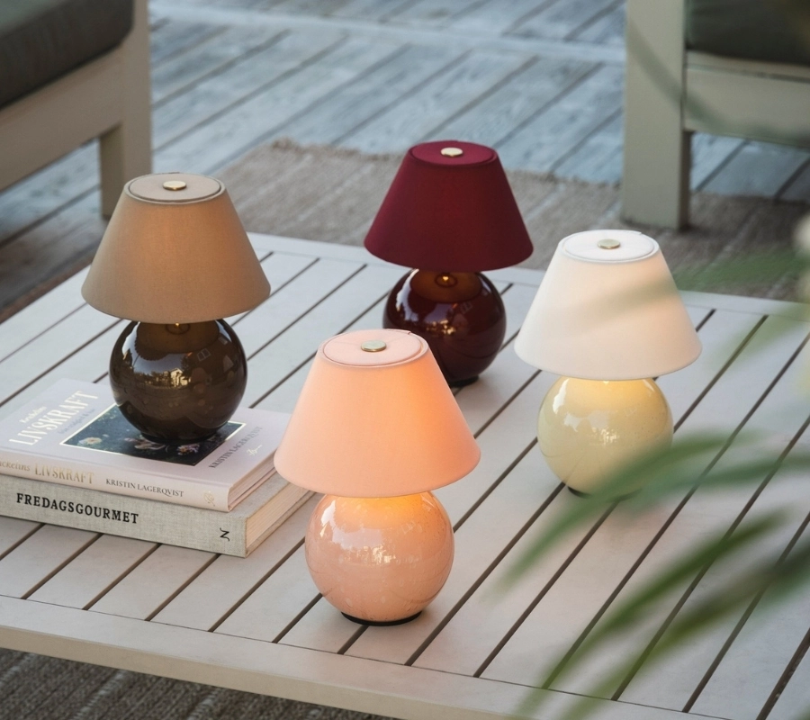 Pôvabné prenosné stolové lampy