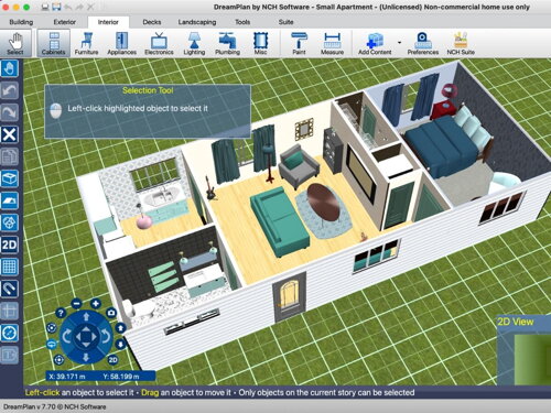 Návrh interiéru domu v softvéri DreamPlan.