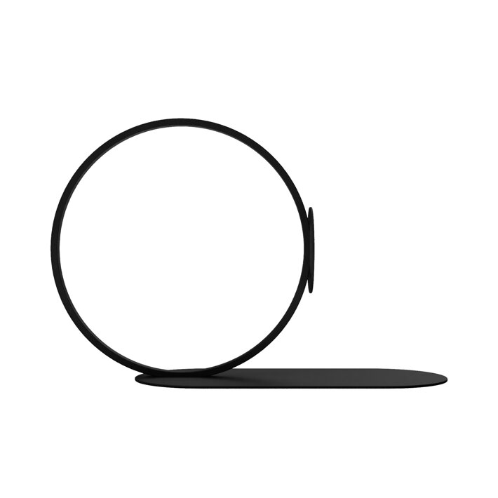 Čierna knižná zarážka v tvare kruhu