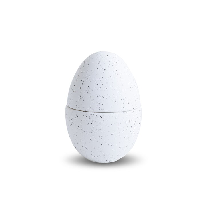 Keramické veľkonočné vajíčko v bielej farbe