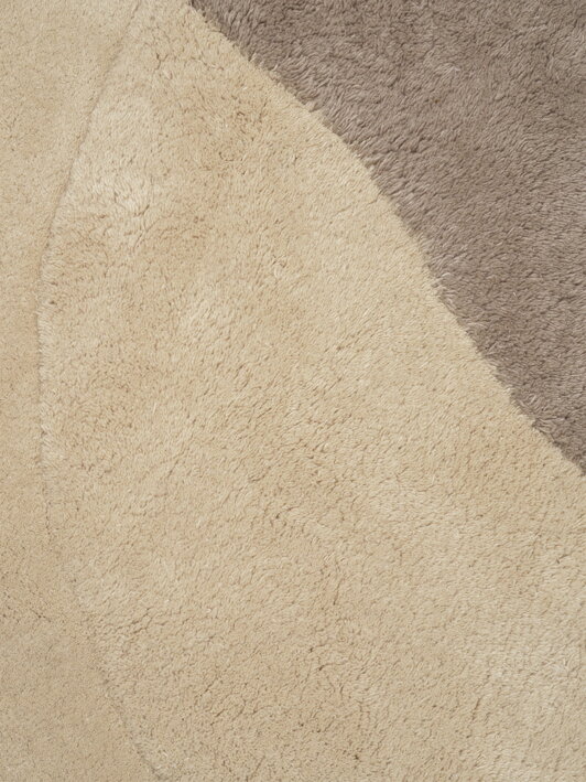 Detailne prepracovaný ručne všívaný koberec z kvalitnej vlny v béžovej farbe