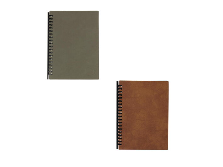 Udržateľný kožený zápisník vo farebnej kombinácii zelená/prírodná