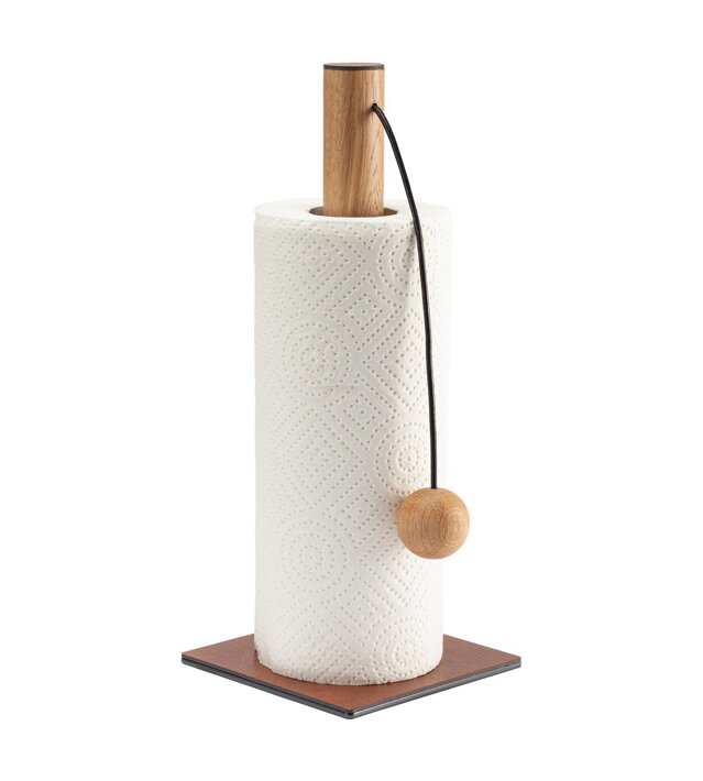 Dizajnový stojan na kuchynské utierky String s recyklovanou kožou