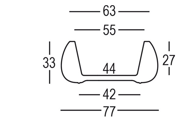 Technický nákres 2D rozmery detského stolíka T Ball