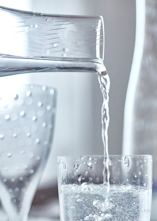 Ručne fúkané nízke poháre na vodu s bublinkovým efektom