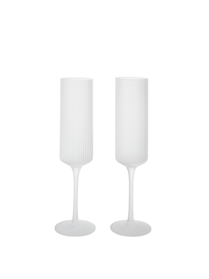 Poháre na šampanské Ripple Flutes, set 2 ks – matné