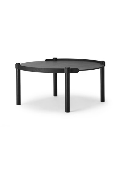 Stolík Woody Table, okrúhly – čierny dub