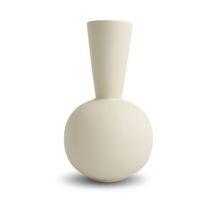 Keramická váza Trumpet, vysoká – krémová