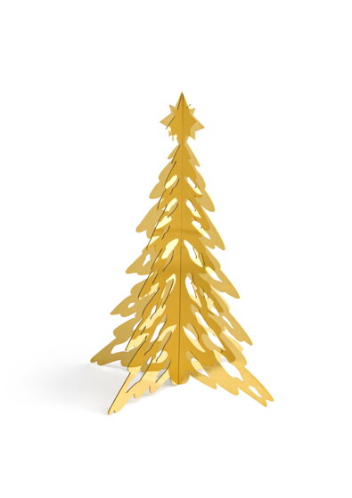 Dekoračný stromček Pinetree, 20 cm – mosadzný