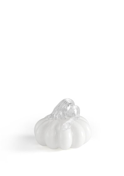 Pumpkin White dekorációs tök, 8 cm – fehér