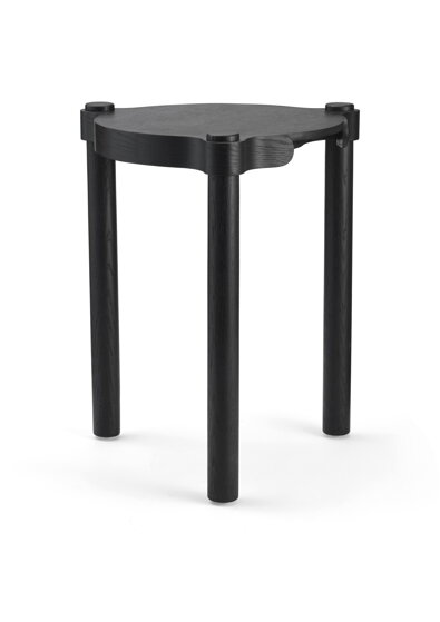 Príručný stolík/stolička Woody Stool – čierny dub