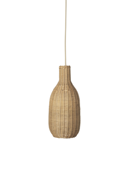 Ratanové tienidlo Braided Bottle Lampshade, fľaša – prírodné