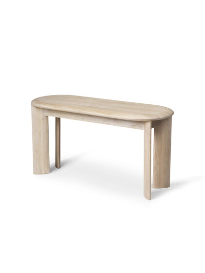 Lavica Bevel Bench – biely naolejovaný dub