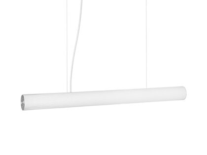 Závesná lampa Vuelta, veľká – biela/strieborná