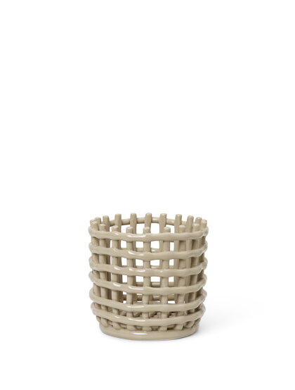 Keramický košík Ceramic Basket, malý – kašmírový