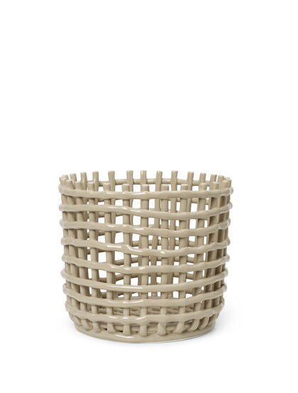 Keramický košík Ceramic Basket, veľký – kašmírový
