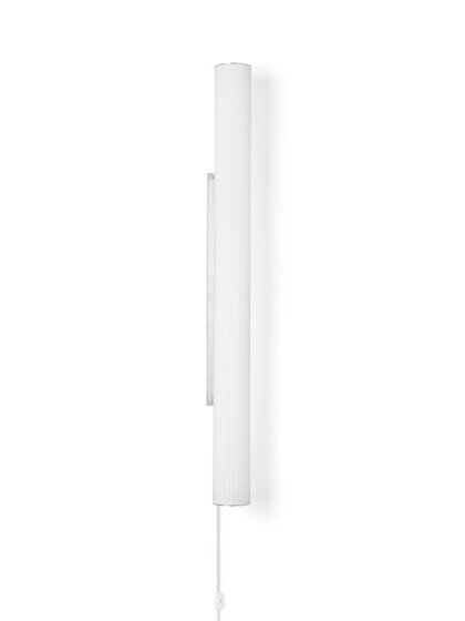 Nástenná lampa Vuelta, veľká – biela/strieborná