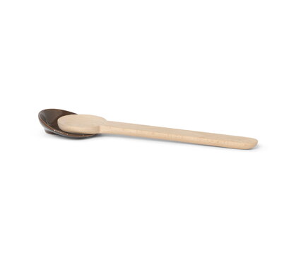 Varecha a odkladací tanier Resting Spoon Set – hnedá