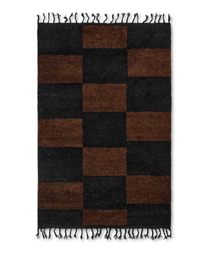 Tkaný koberec Mara, veľký – čierny/hnedý