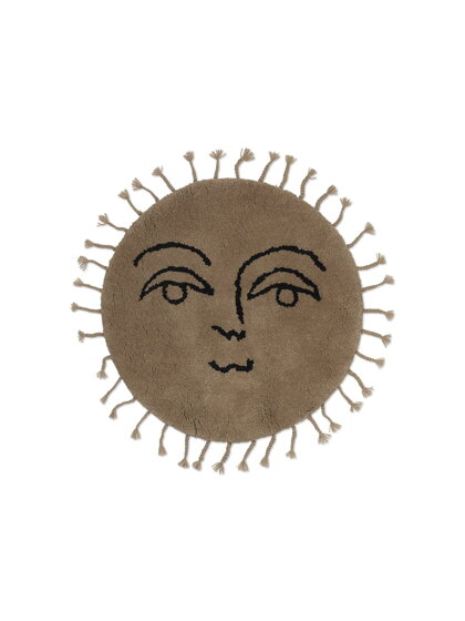 Všívaný koberček Sun, malý – prírodný