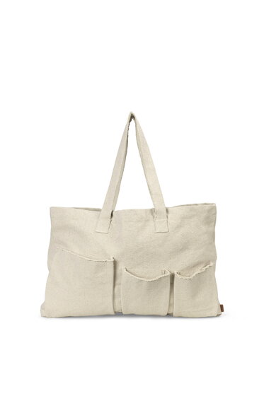 Textilná taška Pocket Weekend Bag – sivobiela