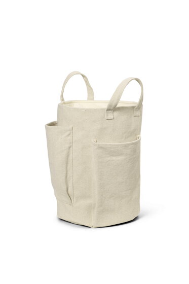 Textilný kôš Pocket Storage Bag – sivobiely
