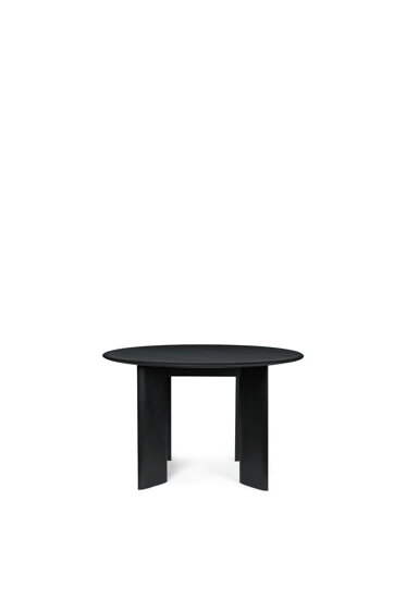 Stôl Bevel, okrúhly – čierny naolejovaný buk