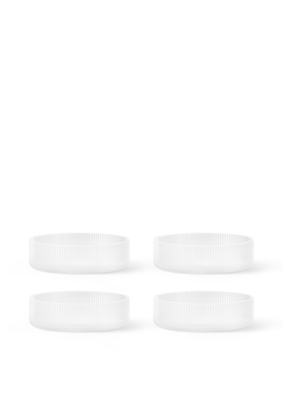 Servírovacie misky Ripple Frosted, set 4 ks – matné