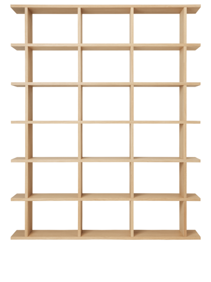 Vysoká knižnica Kona Bookcase 3x6 – prírodný dub
