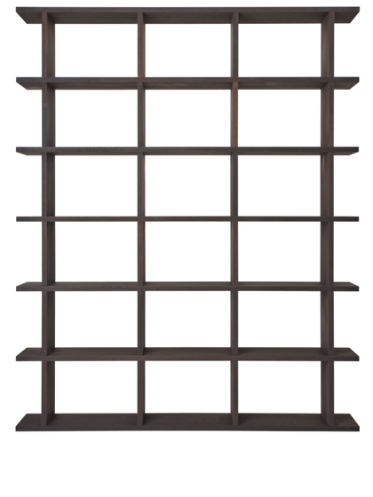 Knižnica Kona Bookcase 3x6 – tmavý morený dub