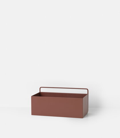 Nástenný box Wall Box, obdĺžnikový – červenohnedý