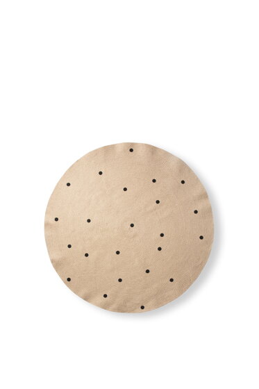Jutový koberec Dots, okrúhly – veľký
