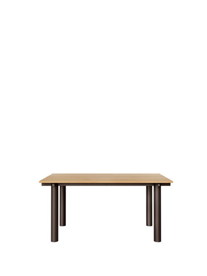 Jedálenský stôl Atura, 160 x 90 cm – tmavohnedý/prírodný dub