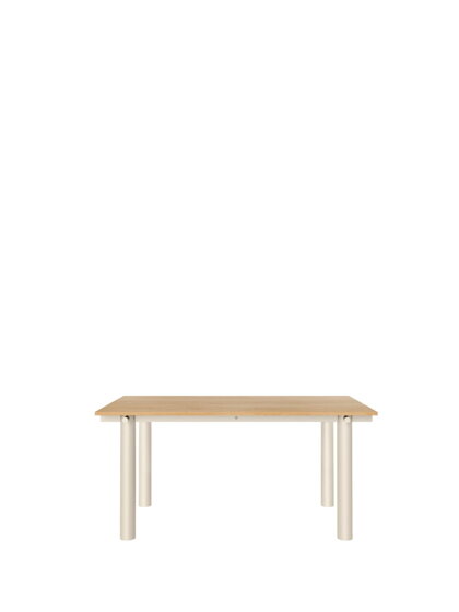 Jedálenský stôl Atura, 160 x 90 cm – kašmírový/prírodný dub