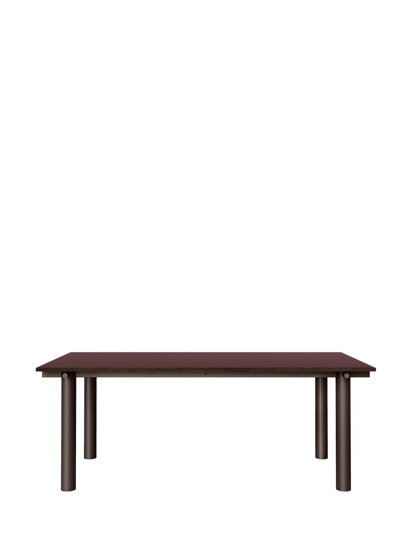 Jedálenský stôl Atura, 200 x 90 cm – tmavohnedý/tmavočervený