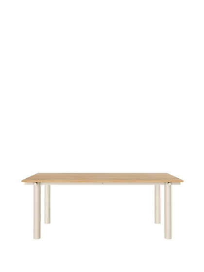 Jedálenský stôl Atura, 200 x 90 cm – kašmírový/prírodný dub