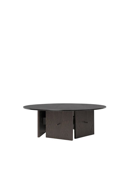 Konferenčný stolík Aukko – tónované sklo/tmavý morený dub