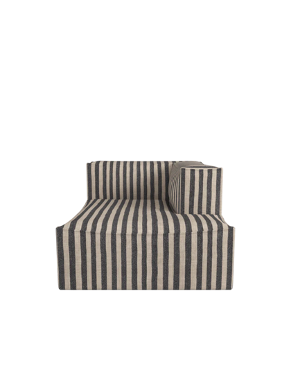 Modul Catena Louisiana Chaise Longue L601, pravý roh – pieskový/čierny