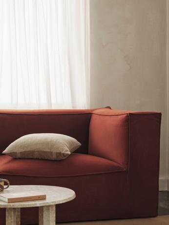 Modulárna rohová sedačka Catena Rich Velvet  – červená
