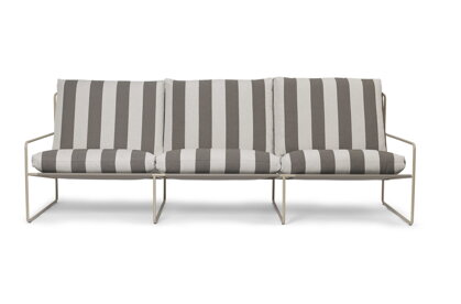 Pohovka Desert Stripe, 3-miestna – hnedá/kašmírová