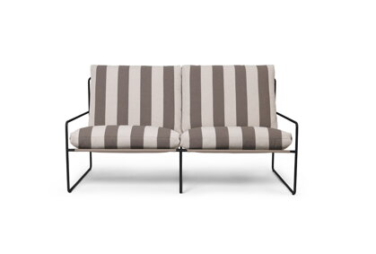 Pohovka Desert Stripe, 2-miestna – hnedá/čierna