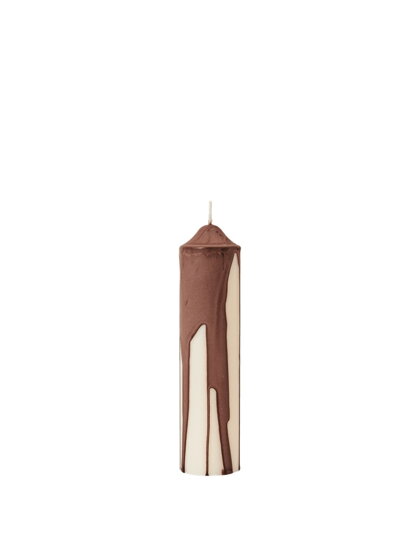 Sviečka Dryp Pillar Candle – tmavohnedá