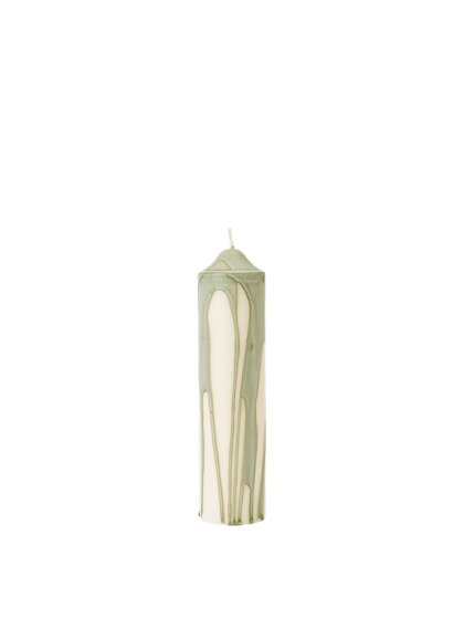 Sviečka Dryp Pillar Candle – svetlozelená