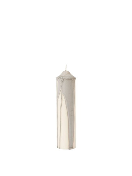 Sviečka Dryp Pillar Candle – svetlošedá