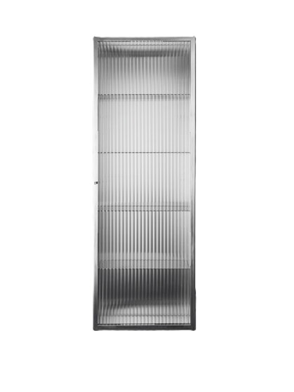 Nástenná skrinka Haze Reeded, vlnité sklo, vysoká – oceľ