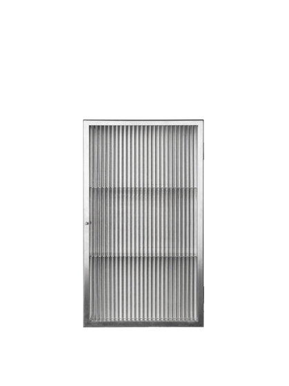 Nástenná skrinka Haze Reeded, vlnité sklo – oceľ