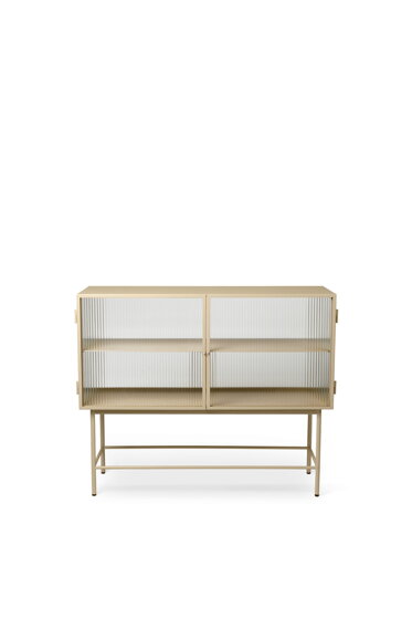 Komoda Haze Reeded, vlnité sklo – kašmírová