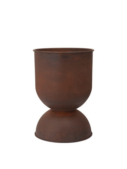 Hourglass virágcserép, közepes – rozsda