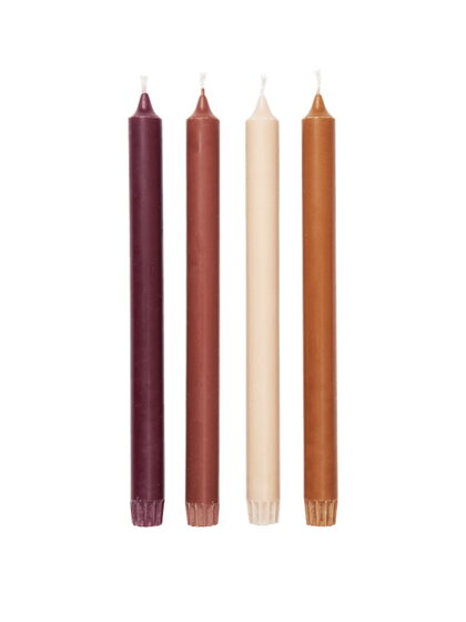 Sviečky Pure Candles, set 4 ks – ružový mix