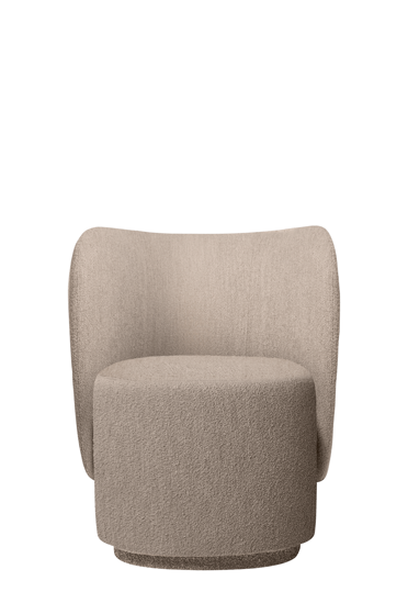 Kreslo Rico Club Soft Bouclé, otočné – prírodné